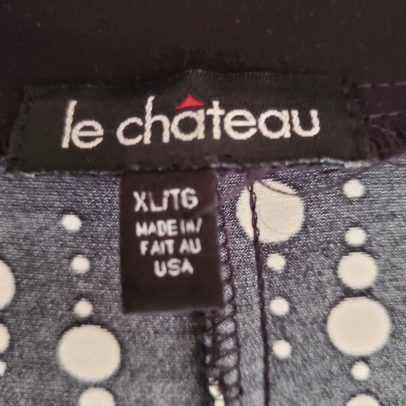 Selling Women's Le Chateau Dotted Vintage Style Sleeveless Dress With Wrapped Be - Picture 10 of 10